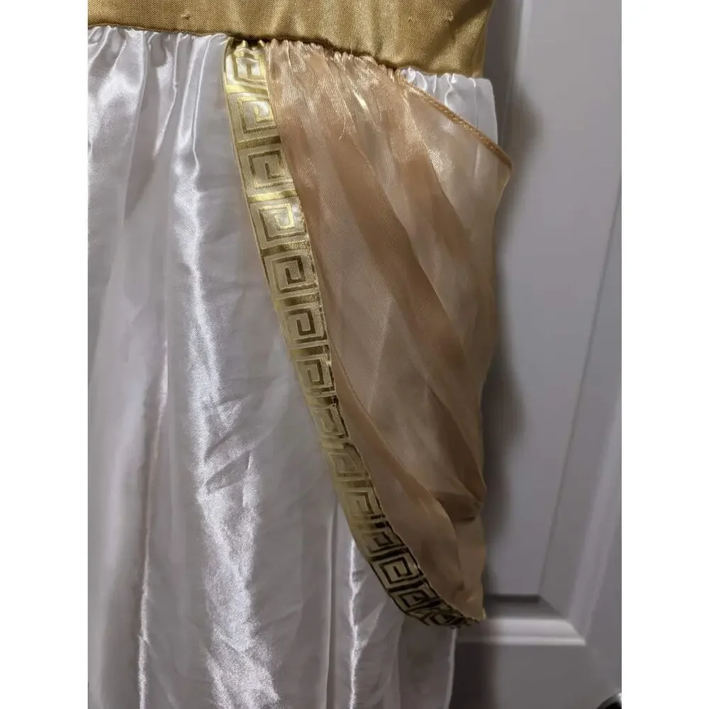 Roman Greek Goddess Halloween Costume Cosplay Dress Headband Kids Size 3-5